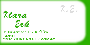 klara erk business card